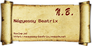 Négyessy Beatrix névjegykártya